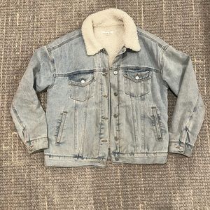 Oversized Fur Lined Jean Jacket